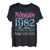 Vintage 40ter 40 Königin Geboren 1982 40. Geburtstag Frau T-Shirt