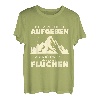 Ich Werde Nicht Aufgeben Aber Fluchen Wanderer Berge Spruch T-Shirt