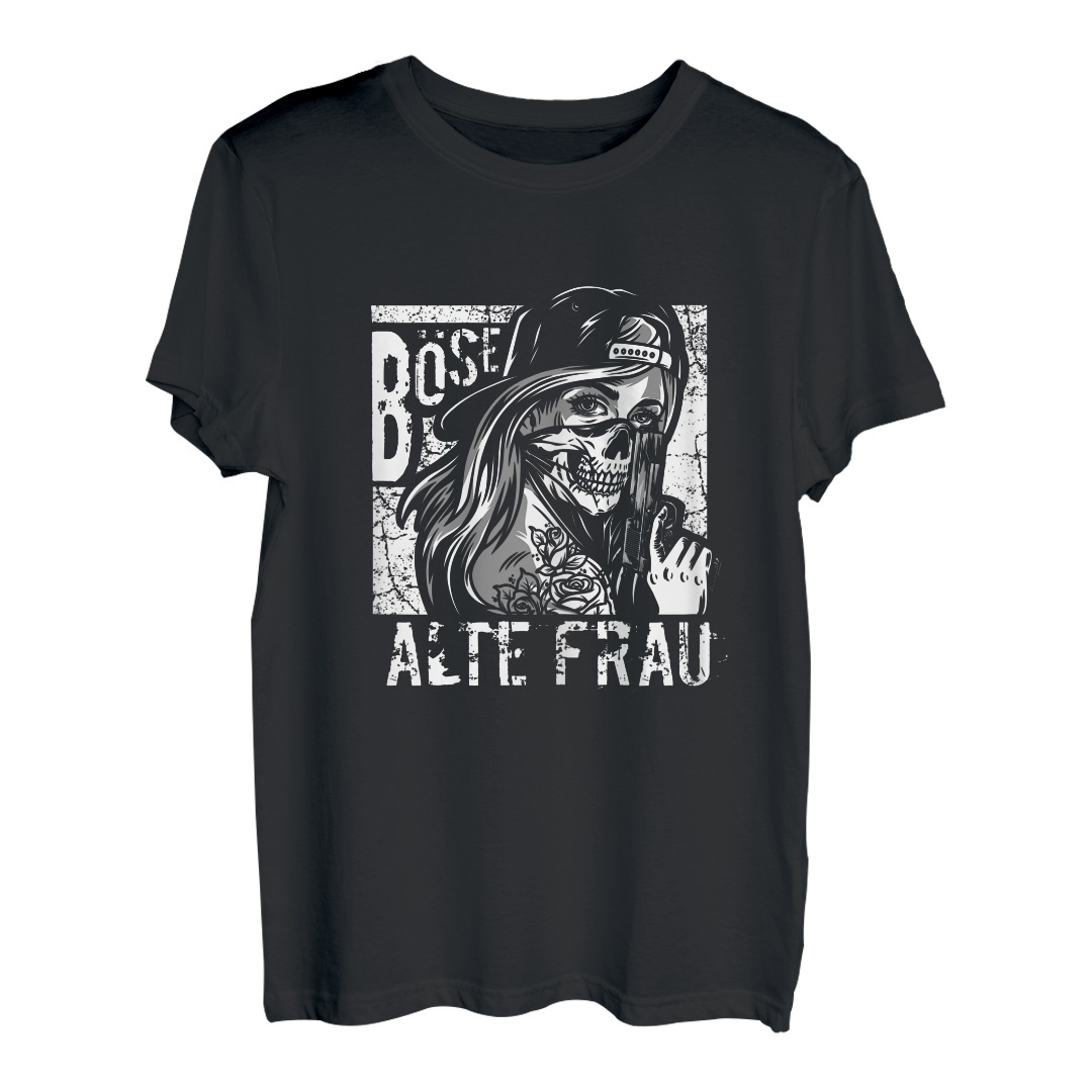 Damen Böse Alte Frau T-Shirt