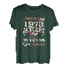 Januar Flower Made In 1973 50 Years Of Being Awesome T-Shirt