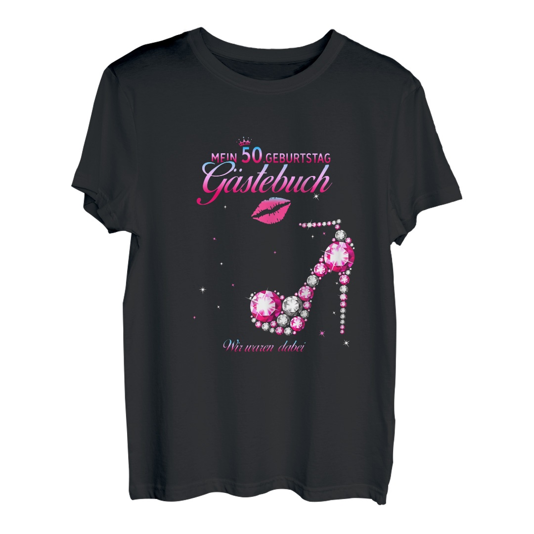 Damen 50. Geburtstag Gästebuch Frau 1973 Damen Fun Party Gästebuch T-Shirt