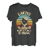 Vintage Retro Cat Baking Because Murder Is Wrong T-Shirt T-Shirt