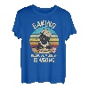 Vintage Retro Cat Baking Because Murder Is Wrong T-Shirt T-Shirt