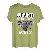 Just A Girl Who Loves Bats Lustiges Fledermaus Kostüm T-Shirt