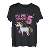 Kinder Ich Bin Schon 5 Jahre Einhorn Mädchen 5 Geburtstag Einhorn T-Shirt