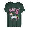 Kinder Ich Bin Schon 5 Jahre Einhorn Mädchen 5 Geburtstag Einhorn T-Shirt