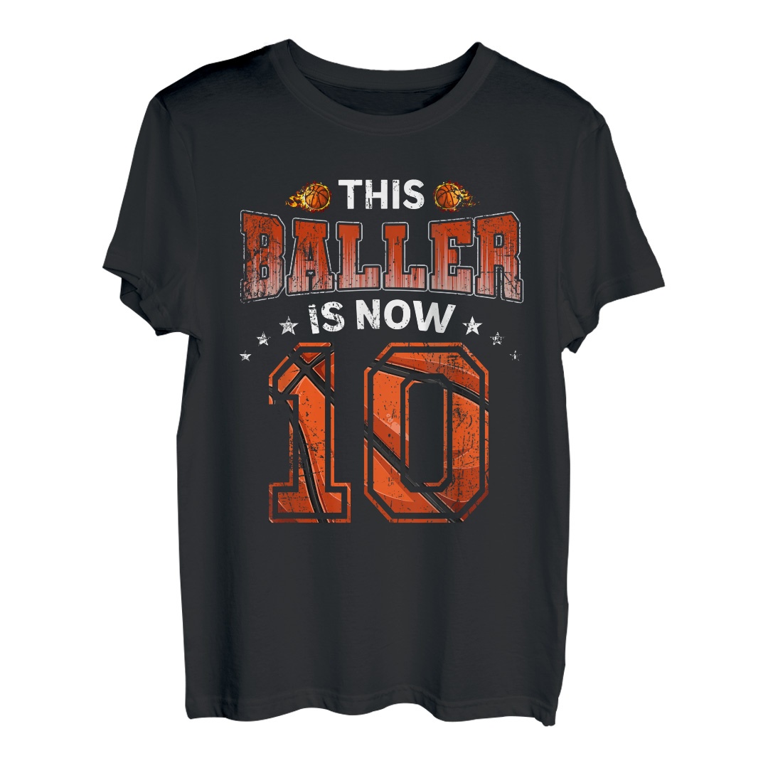 10. Geburtstag Jungen Basketball Spieler Geschenke 10 Jahre alt Kinder T-Shirt