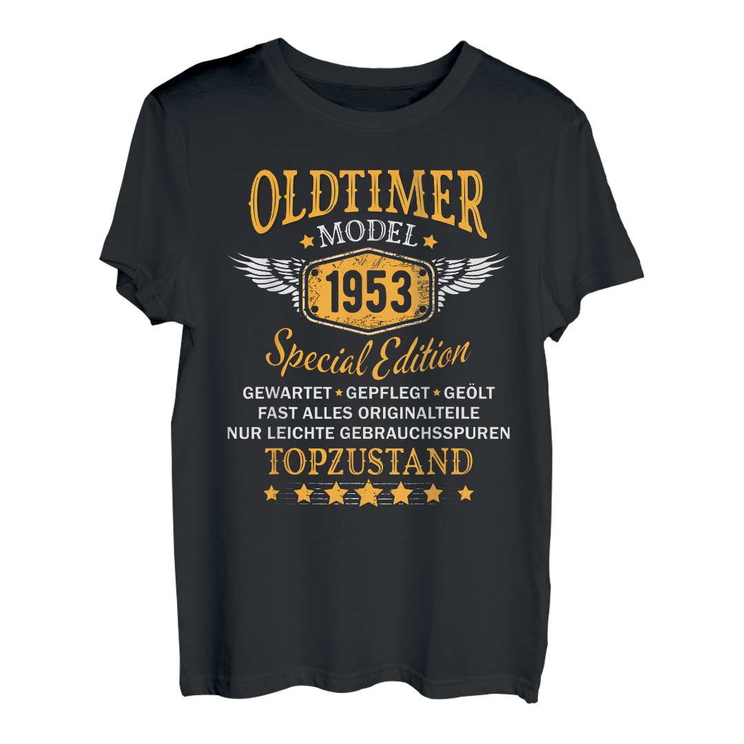 Oldtimer Jahrgang 1953, 70. Geburtstag Mann Geschenk T-Shirt