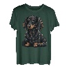 Niedlicher Dackel-Hund auf Dackel-Liebhaber T-Shirt