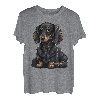 Niedlicher Dackel-Hund auf Dackel-Liebhaber T-Shirt