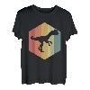 Dilophosaurus Dinosaurier Retro Hexagon T-Shirt