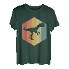 Dilophosaurus Dinosaurier Retro Hexagon T-Shirt