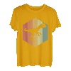 Dilophosaurus Dinosaurier Retro Hexagon T-Shirt