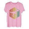 Dilophosaurus Dinosaurier Retro Hexagon T-Shirt