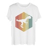 Dilophosaurus Dinosaurier Retro Hexagon T-Shirt
