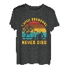 Ich wünschte, Opas wären nie gestorben Lustiger Retro-Sonnenuntergang T-Shirt