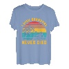 Ich wünschte, Opas wären nie gestorben Lustiger Retro-Sonnenuntergang T-Shirt