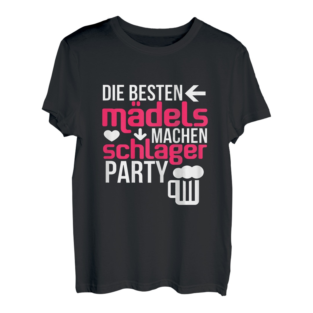 Damen Die besten Mädels machen Schlagerparty Schlagernacht T-Shirt