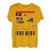 Bordkarte Flugticket New York Flughafen Passagier Fluggast T-Shirt