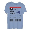 Bordkarte Flugticket New York Flughafen Passagier Fluggast T-Shirt