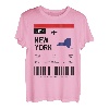 Bordkarte Flugticket New York Flughafen Passagier Fluggast T-Shirt