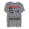 Bordkarte Flugticket New York Flughafen Passagier Fluggast T-Shirt