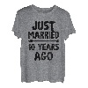Just Married 10 Years Ago | 10. Hochzeitstag T-Shirt