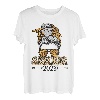 Seniorin 2023 Leopard Messy Bun Lady Abschlussmutter T-Shirt