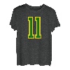 Trikot Zahl #11 grün gelb Geburtstag Sport Zahl 11 T-Shirt