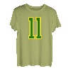 Trikot Zahl #11 grün gelb Geburtstag Sport Zahl 11 T-Shirt