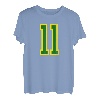 Trikot Zahl #11 grün gelb Geburtstag Sport Zahl 11 T-Shirt