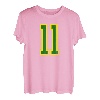 Trikot Zahl #11 grün gelb Geburtstag Sport Zahl 11 T-Shirt