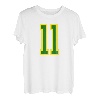 Trikot Zahl #11 grün gelb Geburtstag Sport Zahl 11 T-Shirt