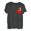 Valentinstag Katze mit rotem Herz, süßes Kätzchen, Valentinstag T-Shirt