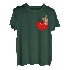 Valentinstag Katze mit rotem Herz, süßes Kätzchen, Valentinstag T-Shirt
