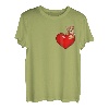 Valentinstag Katze mit rotem Herz, süßes Kätzchen, Valentinstag T-Shirt