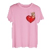 Valentinstag Katze mit rotem Herz, süßes Kätzchen, Valentinstag T-Shirt