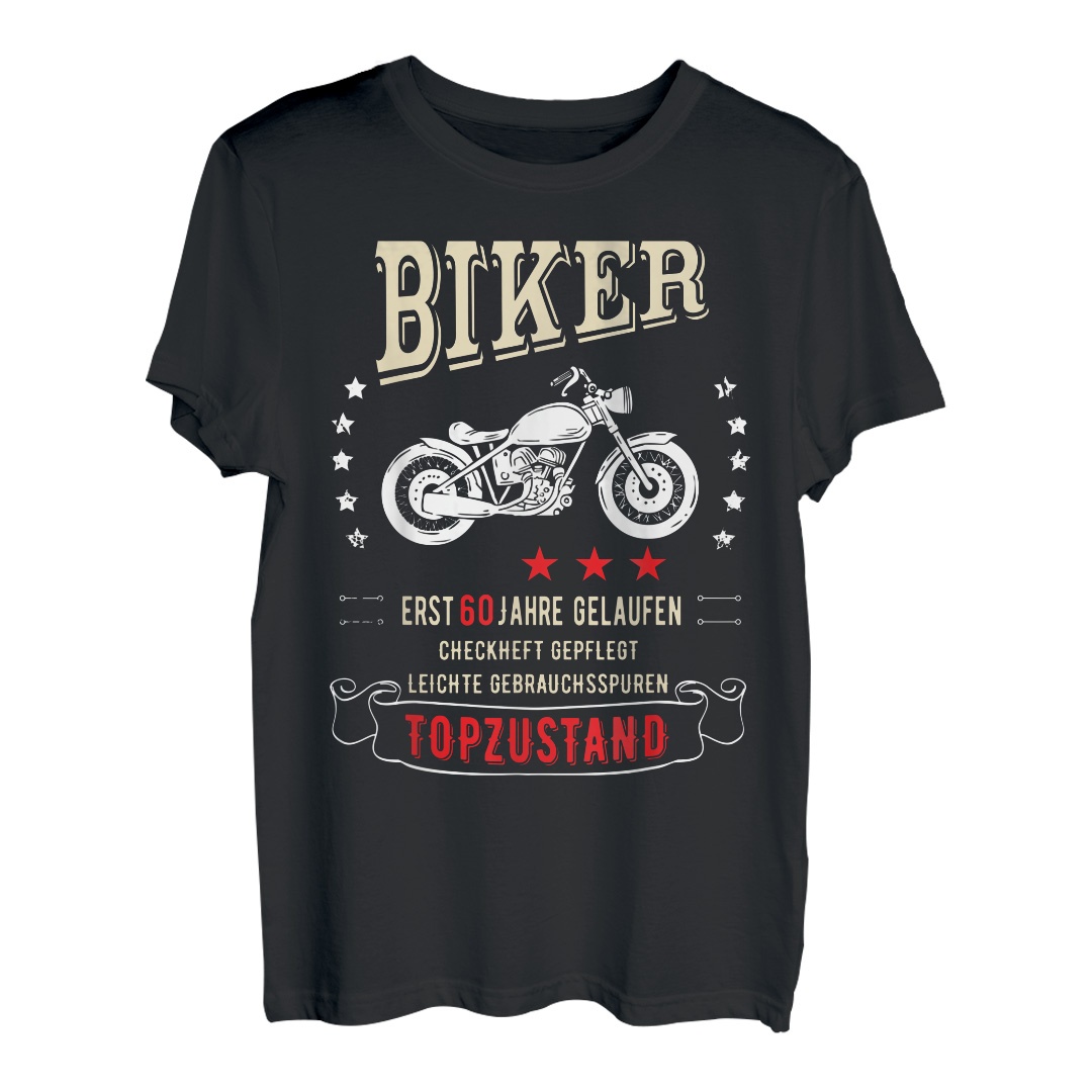 Herren 60. Geburtstag Mann Biker Motorrad Topzustand 60 Jahre T-Shirt