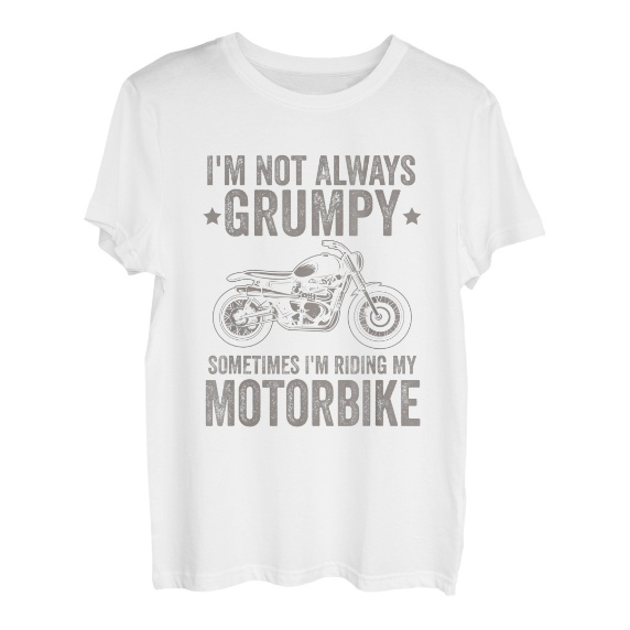 Herren Lustige mürrische alte Männer Reiten Motorrad für Papa alter Mann  Grumpy T-Shirt - Hapfox