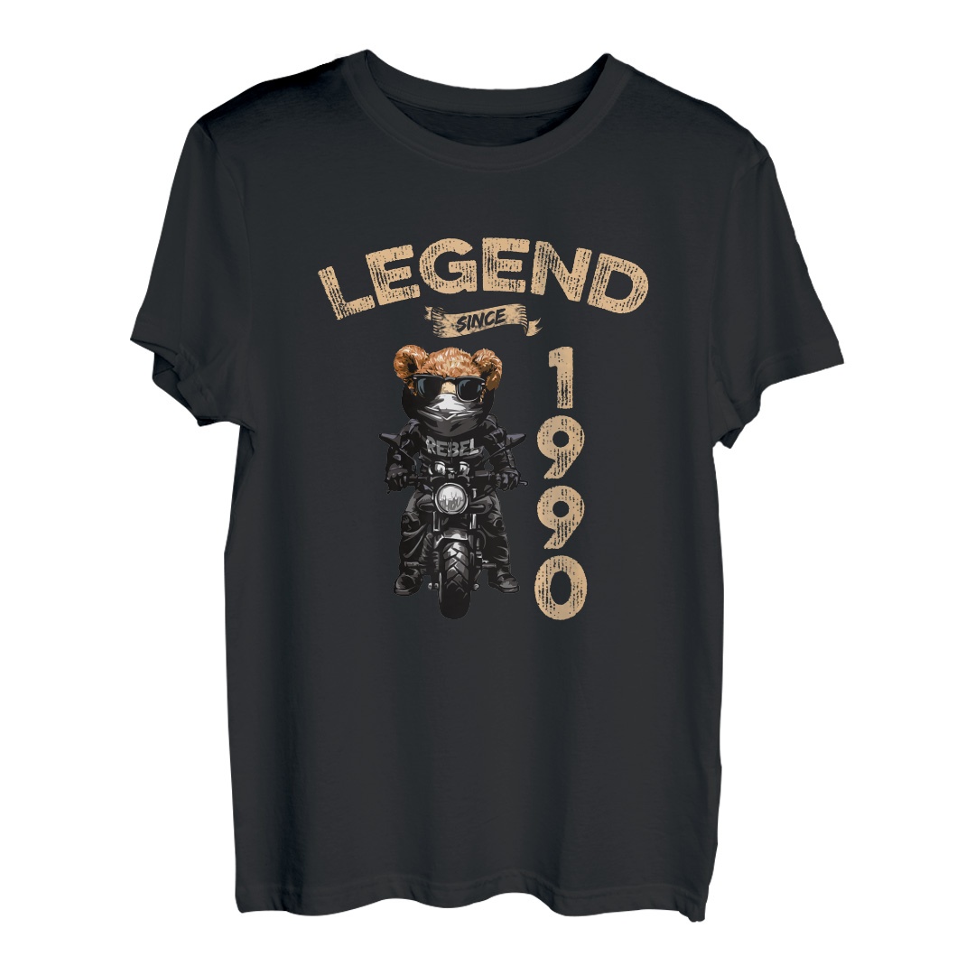 33. Geburtstag Herren Damen Legend since 1990 Teddybär T-Shirt