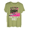 Car Racing Karierte Flagge Automobile Female Motor Racer T-Shirt
