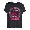 Car Racing Karierte Flagge Automobile Female Motor Racer T-Shirt