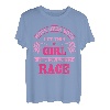 Car Racing Karierte Flagge Automobile Female Motor Racer T-Shirt