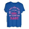 Car Racing Karierte Flagge Automobile Female Motor Racer T-Shirt