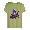 Anime Biker Motorradfahrer Japanischer Otaku Cyberpunk T-Shirt
