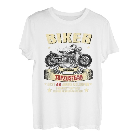 Herren 46. Geburtstag Mann Biker Motorrad Legenden Geschenkidee T