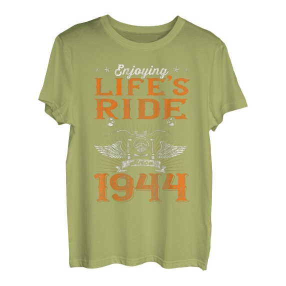 Enjoying Life's Ride Since 1944 Motorrad 79. Geburtstags T-Shirt