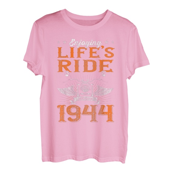 Enjoying Life's Ride Since 1944 Motorrad 79. Geburtstags T-Shirt