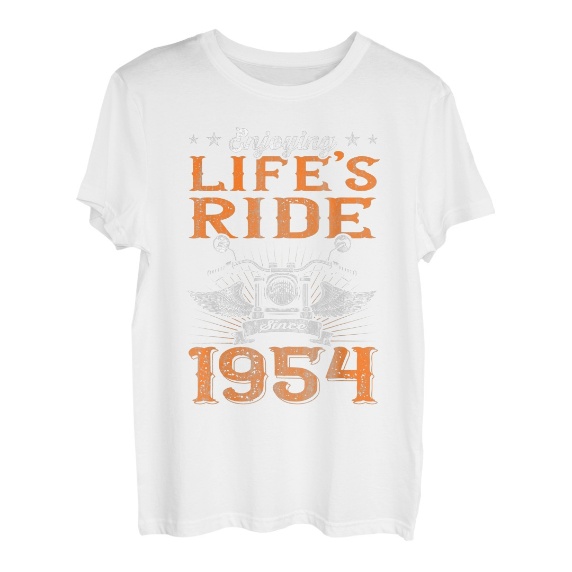 Enjoying Life's Ride Since 1954 Motorrad 69. Geburtstags T-Shirt
