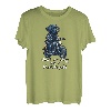 Niedlicher schwarzer Labrador fährt Motorrad an Weihnachten T-Shirt